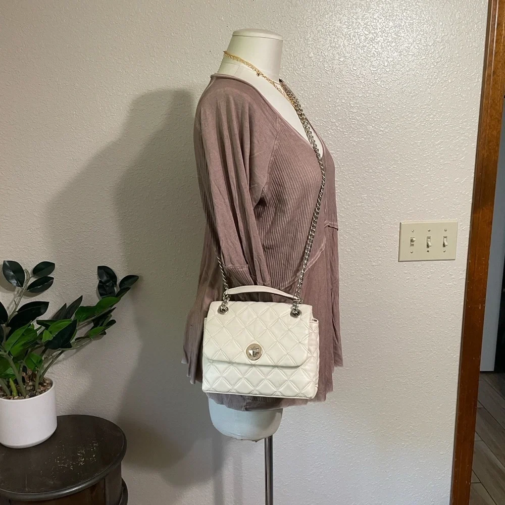 Kate Spade Natalia Cream Quilted Chain Shoulder Bag